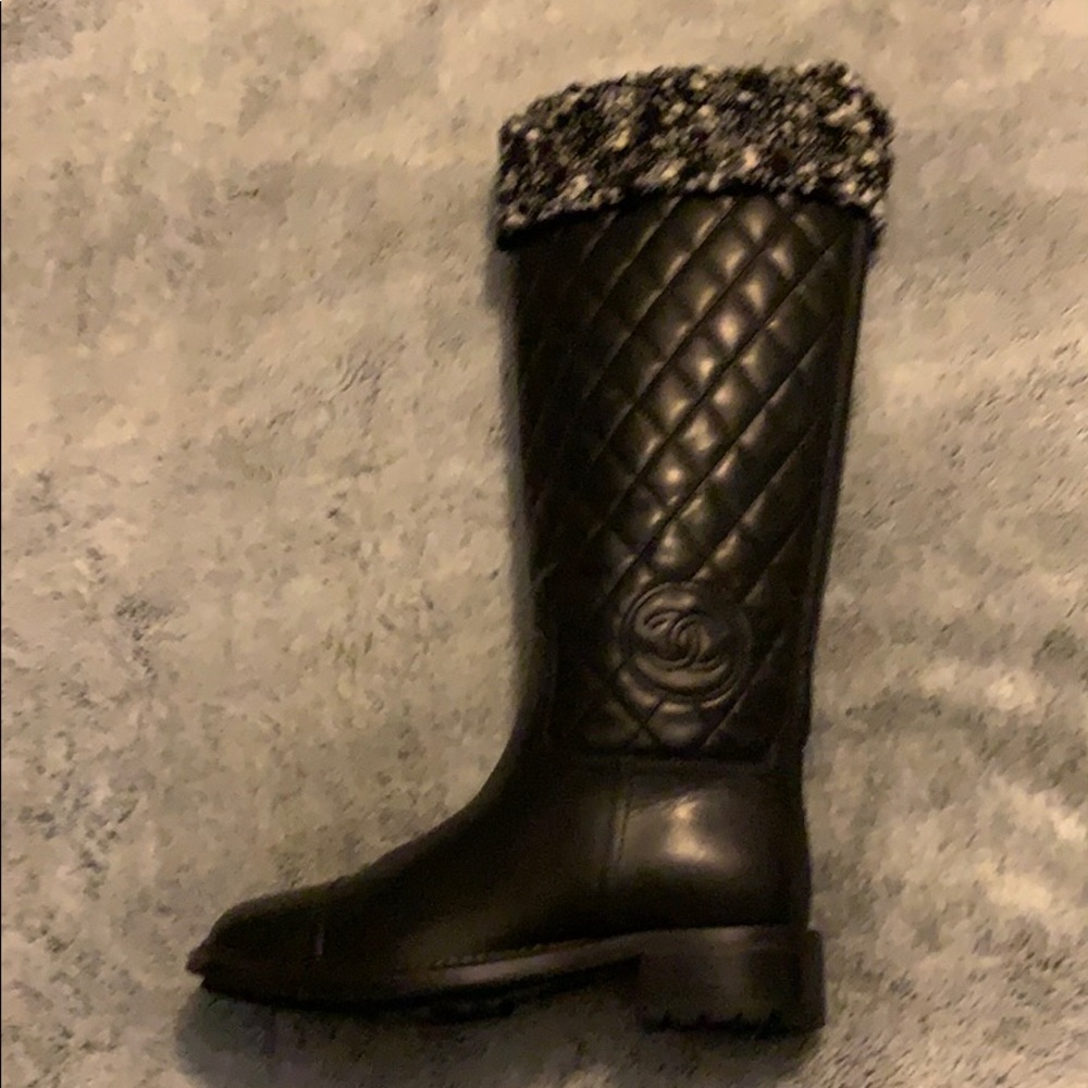 DKNY MARLED TWEED BLACK & WHITE BOOT TOPPER OS NEW